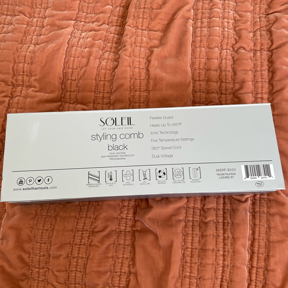 Soleil Black Hair Straightening Brush - Picture 4 of 4